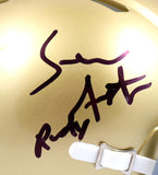 Sean Astin Autographed Notre Dame Speed Mini Helmet w/ Rudy - Beckett W Hologram *Black Image 2