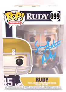 Sean Astin Autographed Rudy Funko Pop Figurine #699- Beckett W Hologram *Blue Image 1