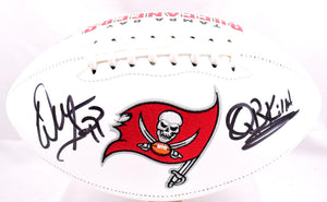 Warren Sapp Autographed Tampa Bay Buccaneers Logo Football w/QB Killa- Beckett W Hologram *Black Image 1