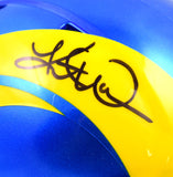 Kurt Warner Autographed Los Angeles Rams Speed Mini Helmet - Beckett W Hologram *Black Image 2