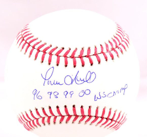 Paul O'Neill Autographed Rawlings OML Baseball w/4x WS Champ - Beckett W Hologram *Blue Image 1