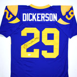 Eric Dickerson Autographed Rams Legacy Mitchell and Ness Jersey w/HOF- Beckett W Hologram *Black Image 1