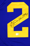 Eric Dickerson Autographed Rams Legacy Mitchell and Ness Jersey w/HOF- Beckett W Hologram *Black Image 2