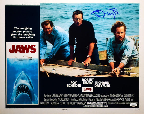 Richard Dreyfuss Autographed Jaws 16x20 Movie Poster Photo - JSA *Blue Image 1