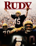 Sean Astin Autographed Rudy 16x20 Movie Poster Photo w/ Rudy- Beckett W Hologram *Black Image 1