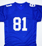 Amani Toomer Autographed Blue Pro Style Jersey w/SB Champs -Beckett W Hologram *Black Image 3