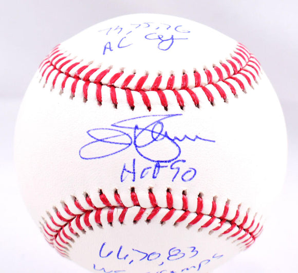 Jim Palmer Autographed Rawlings OML Baseball w/3 Inscriptions- Beckett W Hologram *Blue Image 1
