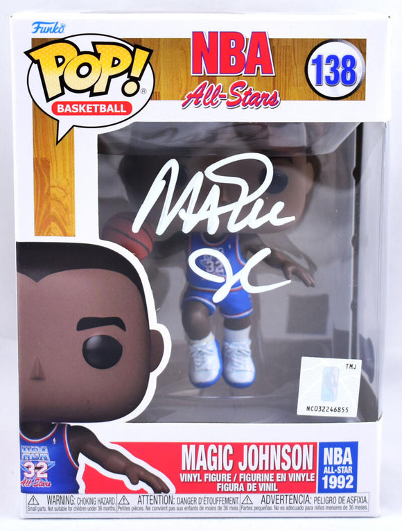 Magic Johnson Autographed NBA All-Stars Funko Pop Figurine #138 - Beckett W Hologram *White Image 1