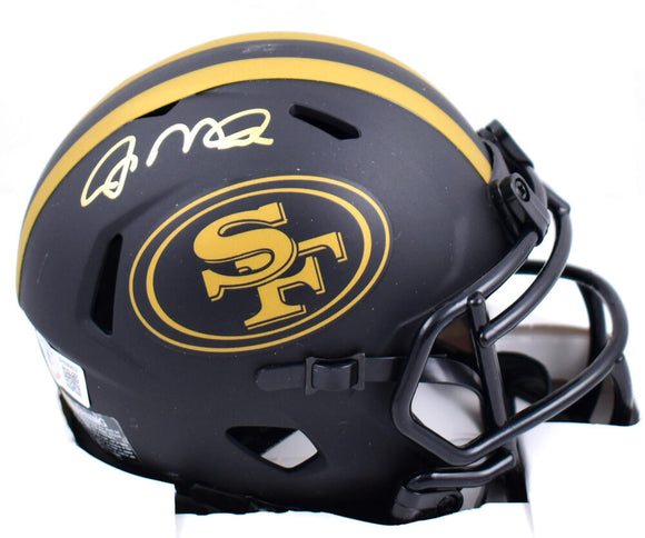 Joe Montana Autographed San Francisco 49ers Eclipse Speed Mini Helmet- Beckett Hologram *Gold Image 1