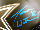 Jason Witten Autographed Dallas Cowboys F/S Salute to Service Speed Helmet- Beckett W Hologram *Blue Image 2