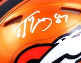 Ed McCaffrey Autographed Denver Broncos Flash Speed Mini Helmet- Beckett W Hologram *White Image 2