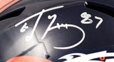 Ed McCaffrey Autographed Denver Broncos F/S Speed Helmet w/2x SB Champs - Beckett W Hologram *Silver Image 2