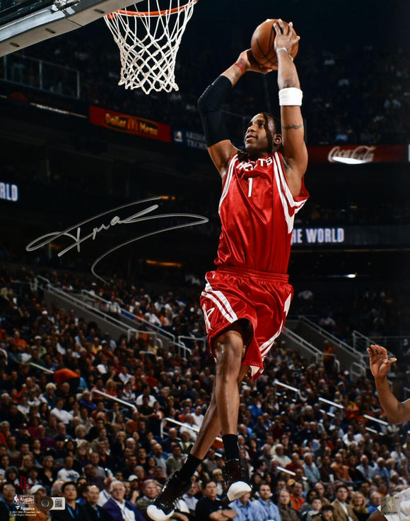 Tracy McGrady Autographed Houston Rockets 16x20 Dunking Photo- Beckett –  The Jersey Source