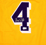 Byron Scott Autographed Gold Los Angeles Pro Style Jersey-Beckett W Hologram *Silver Image 2