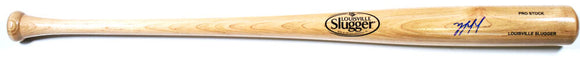 Yordan Alvarez Autographed Blonde Louisville Slugger Pro Baseball Bat - JSA *Blue Image 1