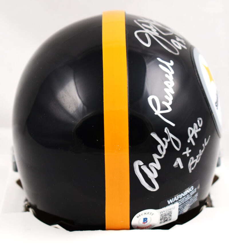 Jack Lambert, Jack Ham, Andy Russell Signed Full Size Flash Authentic Helmet