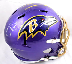 Odell Beckham Jr. Baltimore Ravens Autographed Riddell Speed Replica Helmet