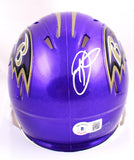 Odell Beckham Jr. Autographed Baltimore Ravens Flash Speed Mini Helmet- Beckett W Hologram *White Image 3
