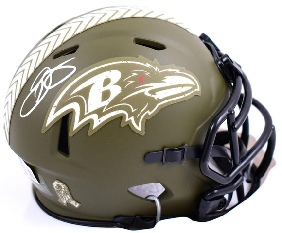 Odell Beckham Jr. Signed Ravens Flash Alternate Speed Mini Helmet (Beckett)