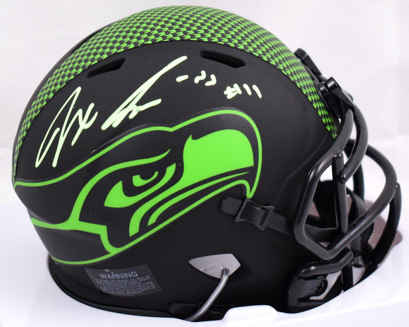 Jaxon Smith-Njigba Autographed Seattle Seahawks Eclipse Speed Mini Helmet- Fanatics *Green Image 1