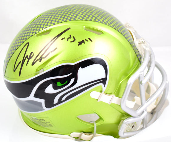Jaxon Smith-Njigba Autographed Seattle Seahawks Flash Speed Mini Helmet- Fanatics *Black Image 1