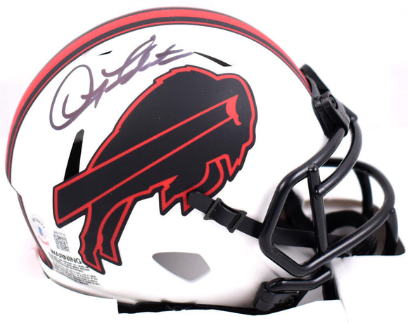 Doug Flutie Autographed Buffalo Bills Lunar Speed Mini Helmet-Beckett W Hologram *Black Image 1