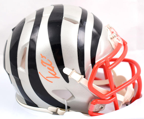 Tee Higgins Autographed Cincinnati Bengals Flash Speed Mini Helmet-Beckett W Hologram *Orange Image 1
