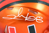 Clinton Portis Autographed Miami Hurricanes Flash Speed Mini Helmet-Beckett W Hologram *White Image 2