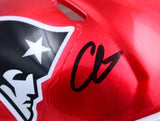 Christian Gonzalez Autographed New England Patriots Flash Speed Mini Helmet-Beckett W Hologram *Black Image 2