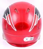 Christian Gonzalez Autographed New England Patriots Flash Speed Mini Helmet-Beckett W Hologram *Black Image 3