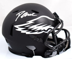 D'Andre Swift Autographed Philadelphia Eagles Eclipse Speed Mini Helmet-Beckett W Hologram *Silver Image 1