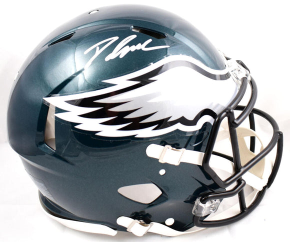 D'Andre Swift Autographed Philadelphia Eagles F/S Speed Authentic Helmet-Beckett W Hologram *Silver Image 1