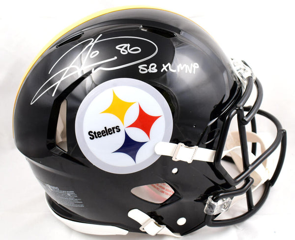 Hines Ward Signed Pittsburgh Steelers Flat Black Mini Helmet- Beckett –  Super Sports Center