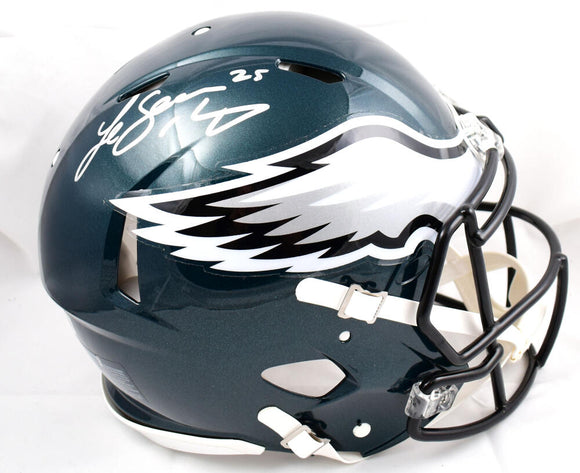 LeSean McCoy Autographed F/S Philadelphia Eagles Speed Authentic Helmet- Beckett W Hologram *Silver Image 1