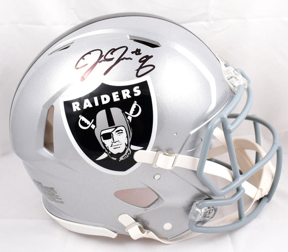 Josh Jacobs Autographed Las Vegas Raiders F/S Speed Authentic Helmet #8- Beckett W Hologram *Black Image 1