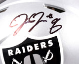 Josh Jacobs Autographed Las Vegas Raiders F/S Speed Authentic Helmet #8- Beckett W Hologram *Black Image 2