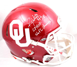 Roy Williams Autographed Oklahoma Sooners F/S Speed Authentic Helmet w/2 Inscriptions- Beckett W Hologram *White Image 1