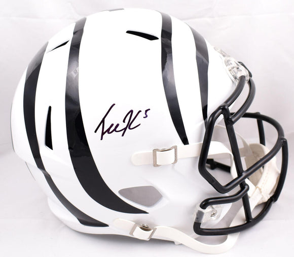 Tee Higgins Autographed Cincinnati Bengals F/S Alternate Speed Helmet - Beckett W Hologram *Black Image 1