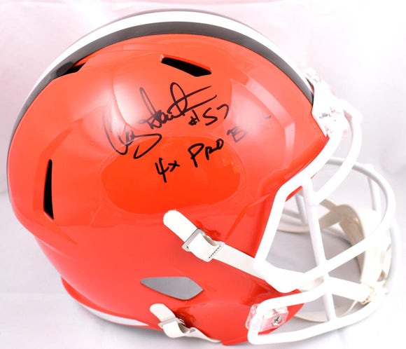 Clay Matthews Autographed Cleveland Browns F/S Speed Helmet w/4x Pro Bowl- Prova *Black Image 1