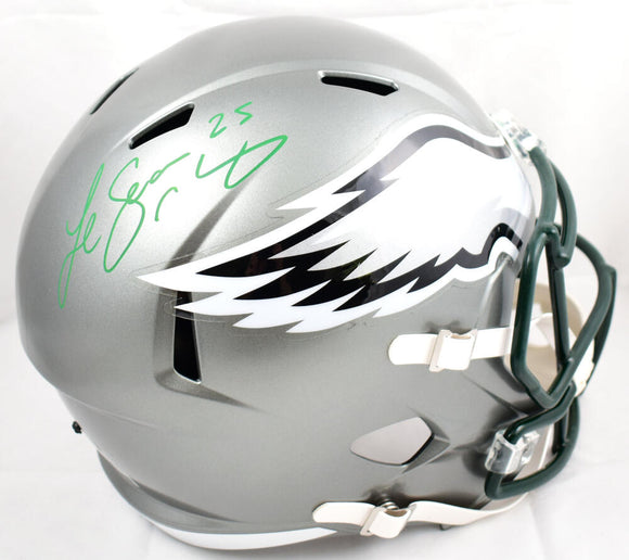 LeSean McCoy Autographed F/S Philadelphia Eagles Flash Speed Helmet- Beckett W Hologram *Green Image 1
