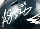 LeSean McCoy Autographed F/S Philadelphia Eagles Speed Helmet- Beckett W Hologram *Silver Image 2