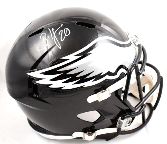 Brian Dawkins Autographed Eagles F/S Alternate Speed Helmet- Beckett W Hologram *White Image 1