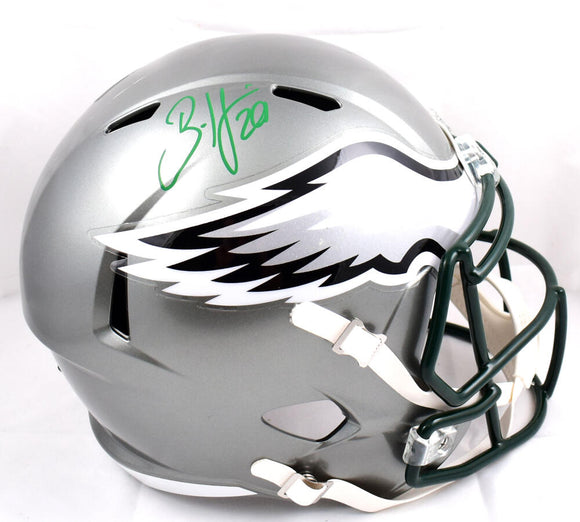 Brian Dawkins Autographed Eagles F/S Flash Speed Helmet-Beckett W Hologram *Green Image 1