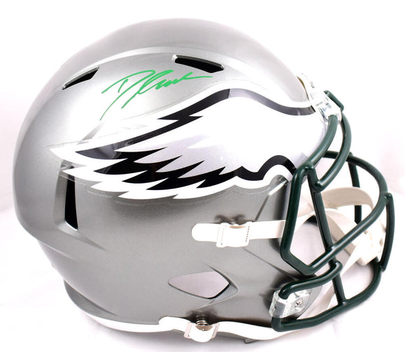 D'Andre Swift Autographed Philadelphia Eagles F/S Flash Speed Helmet-Beckett W Hologram *Green Image 1