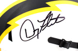 Doug Flutie Autographed F/S Chargers Lunar Speed Helmet-Beckett W Hologram *Black Image 2