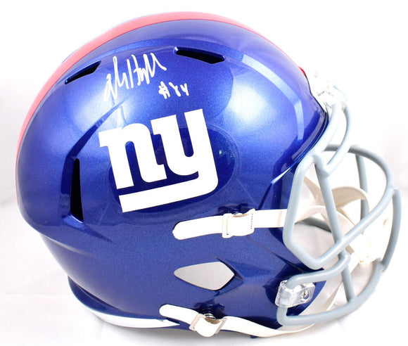 Jalin Hyatt Autographed New York Giants F/S Speed Helmet- Beckett W Hologram *White Image 1