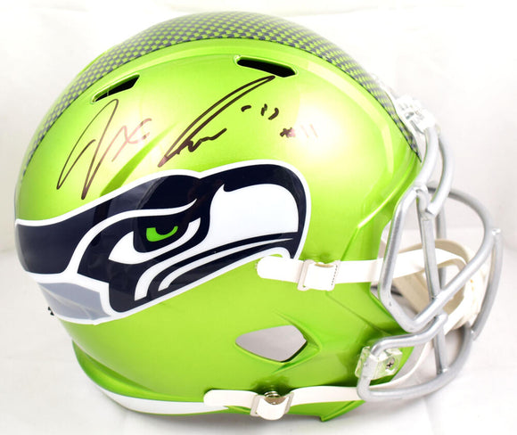Jaxon Smith-Njigba Autographed Seattle Seahawks F/S Flash Speed Helmet- Fanatics*Black Image 1