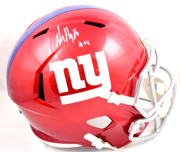 Jalin Hyatt Autographed New York Giants F/S Flash Speed Helmet- Beckett W Hologram *White Image 1