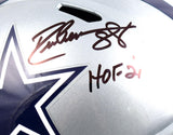 Drew Pearson Autographed Dallas Cowboys F/S Speed Helmet w/ HOF- Beckett W Hologram *Black Image 2