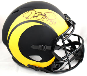 Jerome Bettis Autographed Rams Eclipse F/S Speed Helmet- Beckett W Hologram *Black Image 1